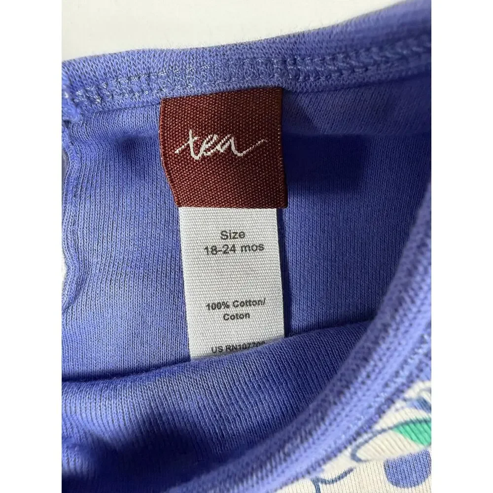 Tea Collection Butterfly Skirted Bodysuit Blue 18-24 Months
